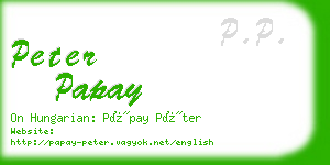 peter papay business card